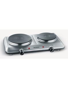 Severin DK 1014 hobs Acero inoxidable Encimera 45.5 cm Hornillo eléctrico / Placa eléctrica 2 zona(s)