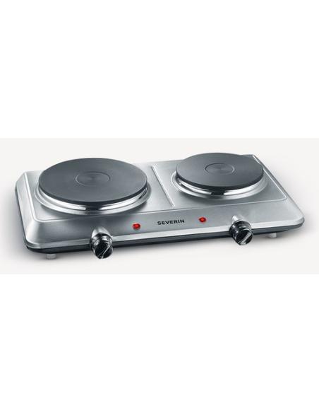 Severin DK 1014 hobs Acero inoxidable Encimera 45.5 cm Hornillo eléctrico / Placa eléctrica 2 zona(s)