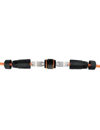 Equip 221162 cambiador de género para cable RJ-45 Negro, Naranja