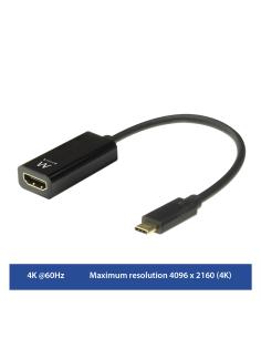 ADAPTADOR EWENT CONVERSOR USB-C MACHO A HDMI HEMBRA / 4K A 60 Hz / EW9823