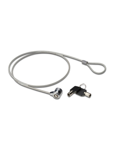 Ewent EW1242 cable antirrobo Negro, Acero inoxidable 1,5 m