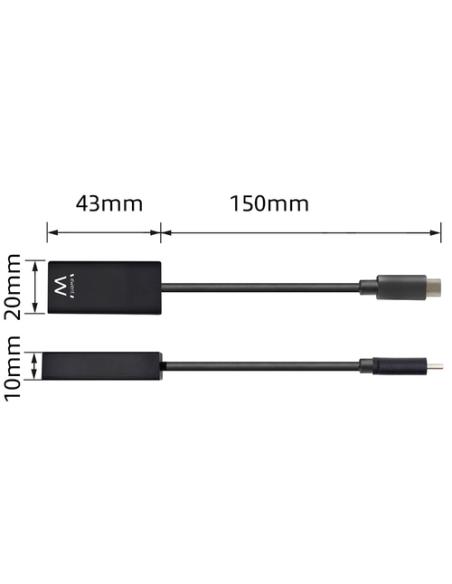 Ewent EW9823 adaptador de cable de vídeo 0,15 m USB Tipo C HDMI tipo A (Estándar) Negro