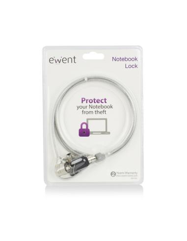 Ewent EW1242 cable antirrobo Negro, Acero inoxidable 1,5 m