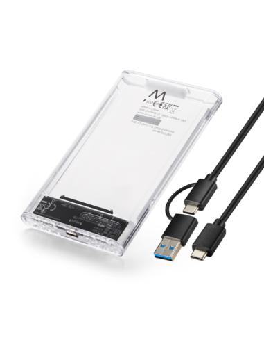 Ewent EW7064 caja para disco duro externo Caja externa para unidad de estado sólido (SSD) Transparente 2.5"