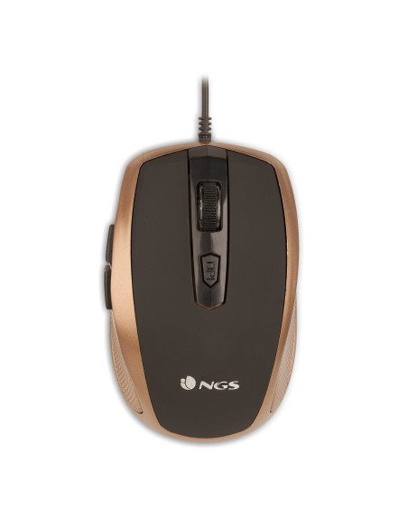 NGS Tick Gold ratón Oficina mano derecha USB tipo A Óptico 1600 DPI