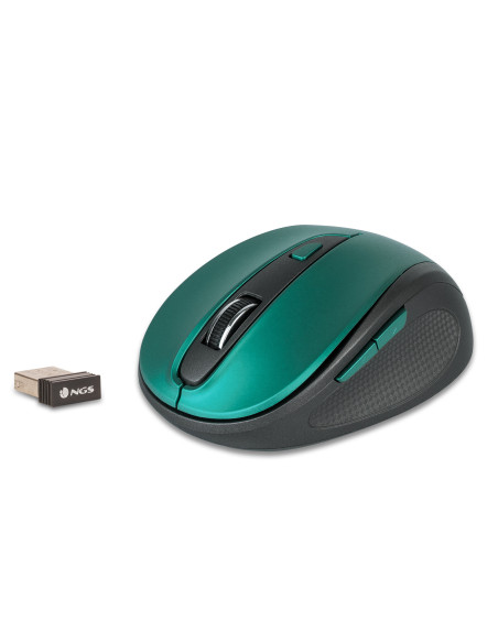 NGS Evo Mute ratón Oficina mano derecha RF inalámbrico Óptico 1600 DPI