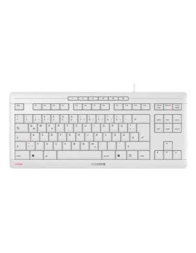 CHERRY STREAM KEYBOARD TKL teclado Universal USB QWERTZ Alemán Blanco