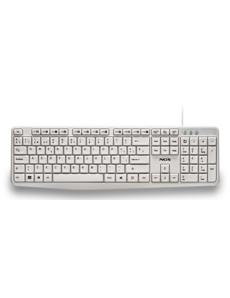 NGS HERITAGE teclado Universal USB QWERTY Español Blanco