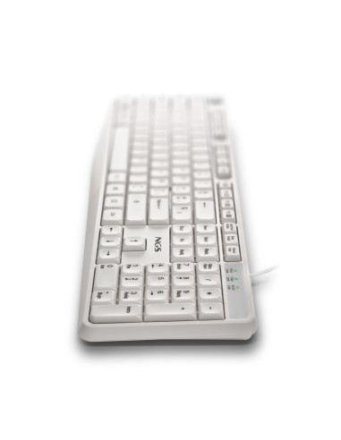 NGS HERITAGE teclado Universal USB QWERTY Español Blanco