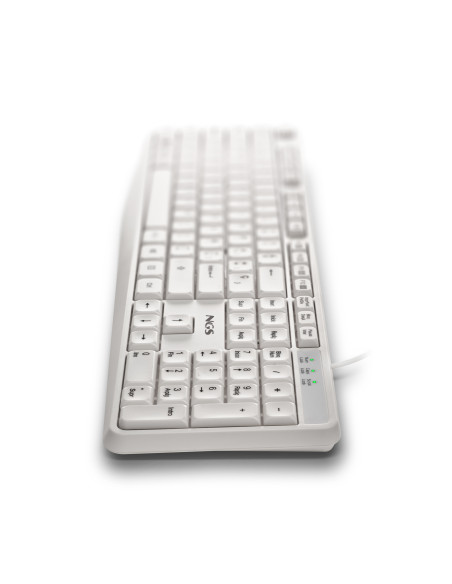 NGS HERITAGE teclado Universal USB QWERTY Español Blanco