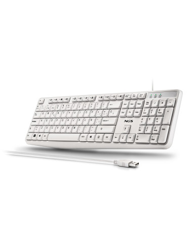 NGS HERITAGE teclado Universal USB QWERTY Español Blanco