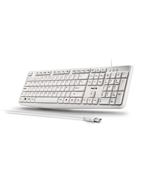 NGS HERITAGE teclado Universal USB QWERTY Español Blanco