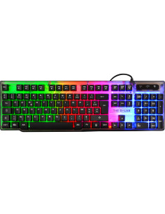 The G-Lab Keyz Neon teclado Juego USB QWERTY Español Negro