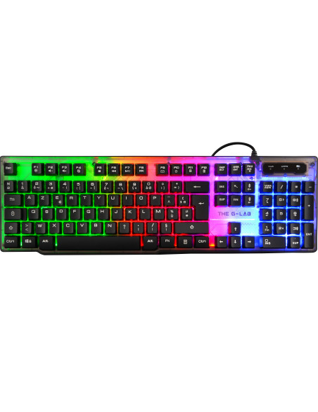 The G-Lab Keyz Neon teclado Juego USB QWERTY Español Negro