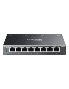 TP-Link Omada ES208GP switch Gestionado L2 Gigabit Ethernet (10 100 1000) Energía sobre Ethernet (PoE) DIN rail Negro