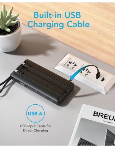 VEGER C10 VG-W1116 PowerBank 10000mAh with cables bulit-in