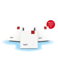 Mesh Set FRITZMESH SET 1600 3-PACK EDITION INTERNATIONAL Doble banda (2,4 GHz   5 GHz) Wi-Fi 6 (802.11ax) Rojo, Blanco Interno