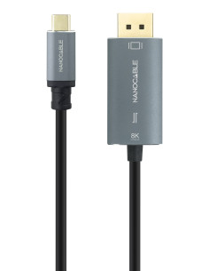 Nanocable 10.15.5022 adaptador de cable de vídeo 2 m USB Tipo C DisplayPort Negro 2