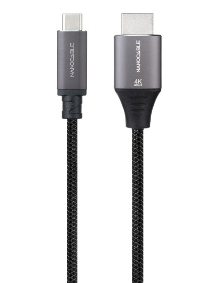 Nanocable 10.15.5262 adaptador de cable de vídeo 1,8 m USB Tipo C HDMI Negro