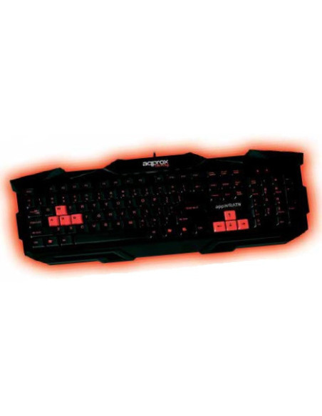 Approx appWRATH teclado Juego USB QWERTY Negro, Rojo