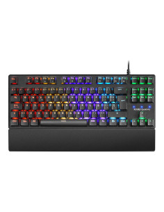 Mars Gaming MKXTKLRES, Alámbrico Teclado Mecánico Ultra-compacto TKL RGB, Reposamuñecas, Switch OUTEMU SQ Rojo, Idioma Español
