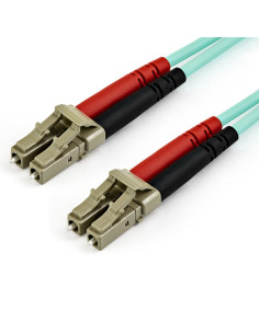 StarTech.com Cable de 7m de Fibra Óptica Multimodo LC UPC a LC UPC OM4 - 50 125µm - Fibra LOMMF VCSEL - Redes de 100G - Cable