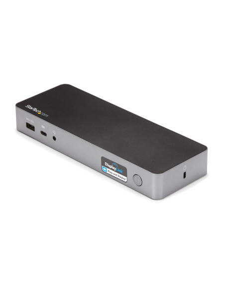 StarTech.com Docking Station Universal para Portátil - Replicador de Puertos Híbrido USB-C -A - 2x HDMI y DP 4K - PD 60W - Mac