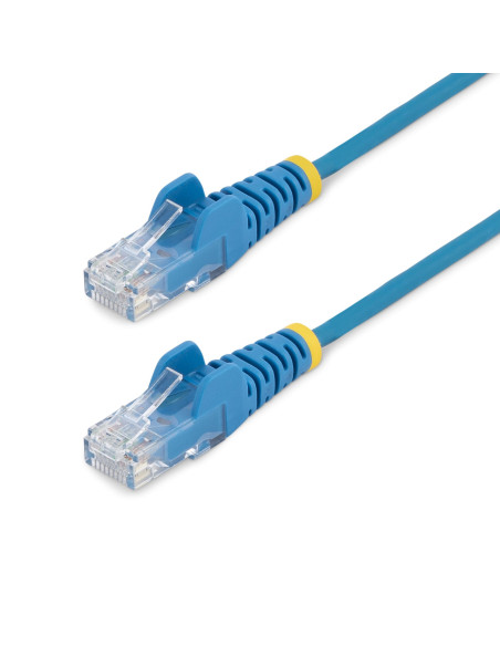 StarTech.com Cable Cat6 de 2,5m - Delgado - con Conectores RJ45 sin Enganches - Azul