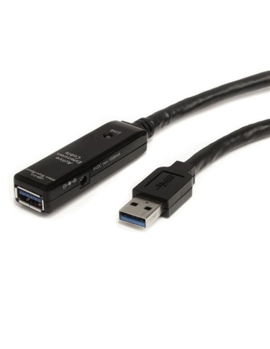 StarTech.com Cable Extensor Alargador USB 3.0 SuperSpeed Activo de 3m - USB A Macho a Hembra - Negro