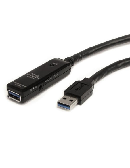 StarTech.com Cable Extensor Alargador USB 3.0 SuperSpeed Activo de 3m - USB A Macho a Hembra - Negro