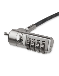 StarTech.com Cable con Candado de Seguridad con Clave para Ordenador Portátil - con Bisagra Giratoria - con Candado de