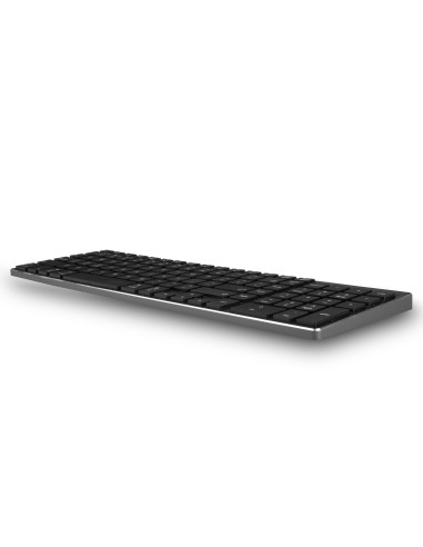 NGS FORTUNE-BT, QWERTY, PT teclado Universal Bluetooth Portugués Negro, Plata