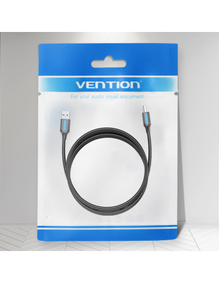 Vention Cable USB 2.0 Impresora COQBI  USB Tipo-B Macho - USB Macho  3m  Negro