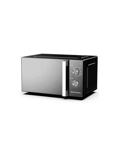 Grunkel MWG-20ESPEJO microondas Acero inoxidable, Negro Microondas con grill Encimera 20 L 700 W