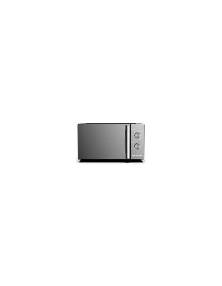 Grunkel MWG-20ESPEJO microondas Acero inoxidable, Negro Microondas con grill Encimera 20 L 700 W