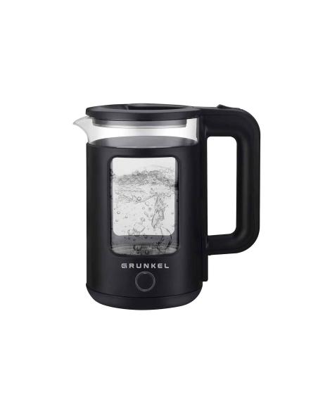 Grunkel HV-18CWPNG tetera eléctrica 1,8 L 1500 W Negro, Transparente