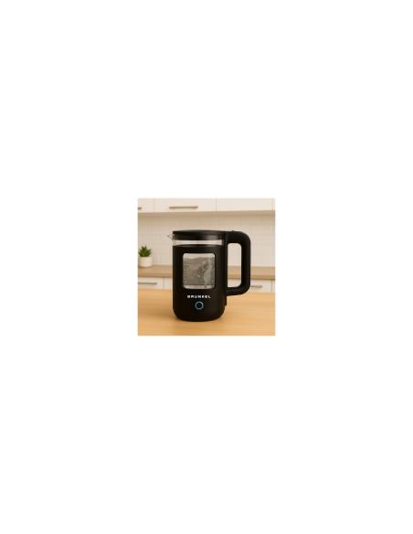 Grunkel HV-18CWPNG tetera eléctrica 1,8 L 1500 W Negro, Transparente
