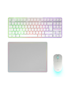 Mars Gaming MCPWTKLWES teclado Ratón incluido Juego RF inalámbrica + USB QWERTY Español Blanco