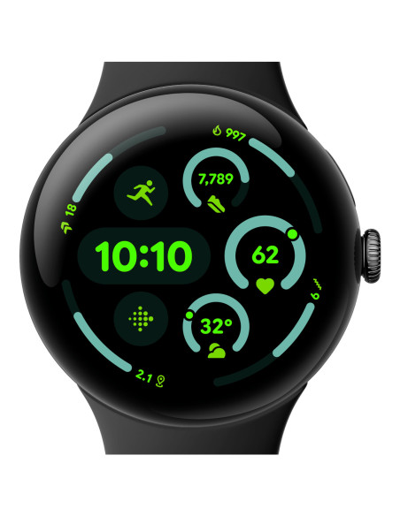 Google Pixel Watch 3 AMOLED 45 mm Digital Pantalla táctil Negro Wifi GPS (satélite)