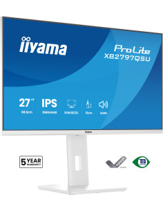iiyama ProLite XB2797QSU-W1 pantalla para PC 68,6 cm (27") 2560 x 1440 Pixeles Quad HD LED Blanco