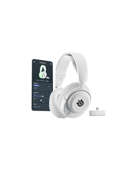 Steelseries Arctis Nova 5X Wireless Auriculares Inalámbrico Diadema Juego USB Tipo C Bluetooth Blanco