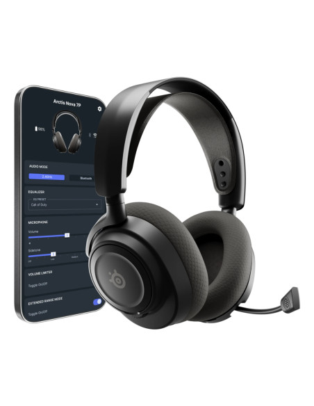 Steelseries Arctis Nova 7P Gen 2 Auriculares Inalámbrico Diadema Juego Bluetooth Negro