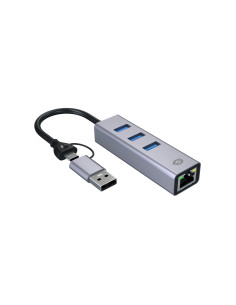 Conceptronic ABBY25G base para portátil y replicador de puertos Alámbrico USB 3.2 Gen 1 (3.1 Gen 1) Type-A + Type-C Gris 2