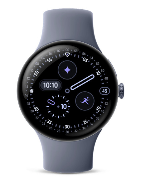 Google Pixel Watch 4 AMOLED 45 mm Digital Pantalla táctil Azul Wifi GPS (satélite)