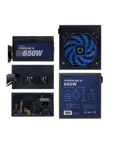 CoolBox FUENTE DE ALIMENTACION ATX POWERLINE III 650W 85%EFI