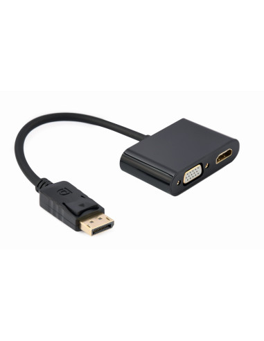 Gembird A-DPM-HDMIFVGAF-01 cable DisplayPort 0,1 m Negro