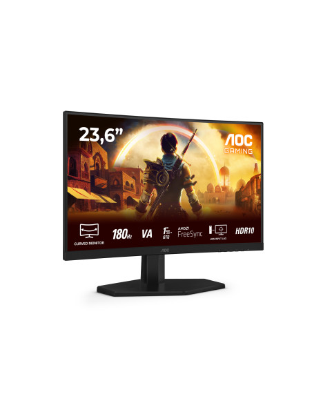 AOC G4 C24G42E pantalla para PC 59,9 cm (23.6") 1920 x 1080 Pixeles Full HD LED Negro, Rojo