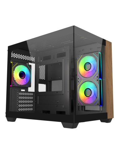 Cooler Master Elite 481 Wood Mini Tower Negro