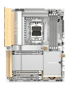 GIGABYTE X870E AERO X3D WOOD Placa Base - Compatible con procesadores AMD Ryzen 9000, VRM digital de 16+2+2 fases, hasta 9000Hz 2
