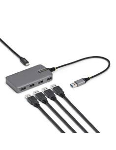 StarTech.com Hub USB-A de 4 Puertos - Ladrón USB USB-A - USB-A a 4x USB-A - Concentrador USB 3.0 Portátil de 5Gbps - Alimentado